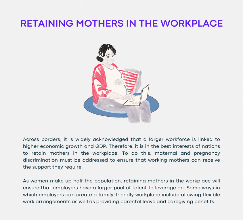 Retaining mothers in the workplace