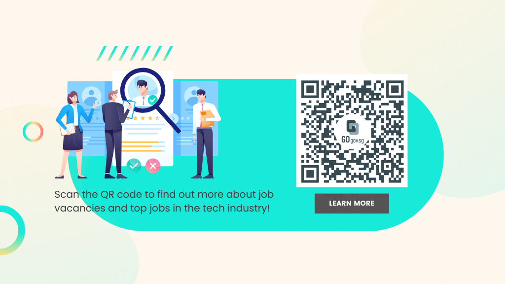 Scan the QRcode to find out more about job vacancies and top jobs in the tech industry