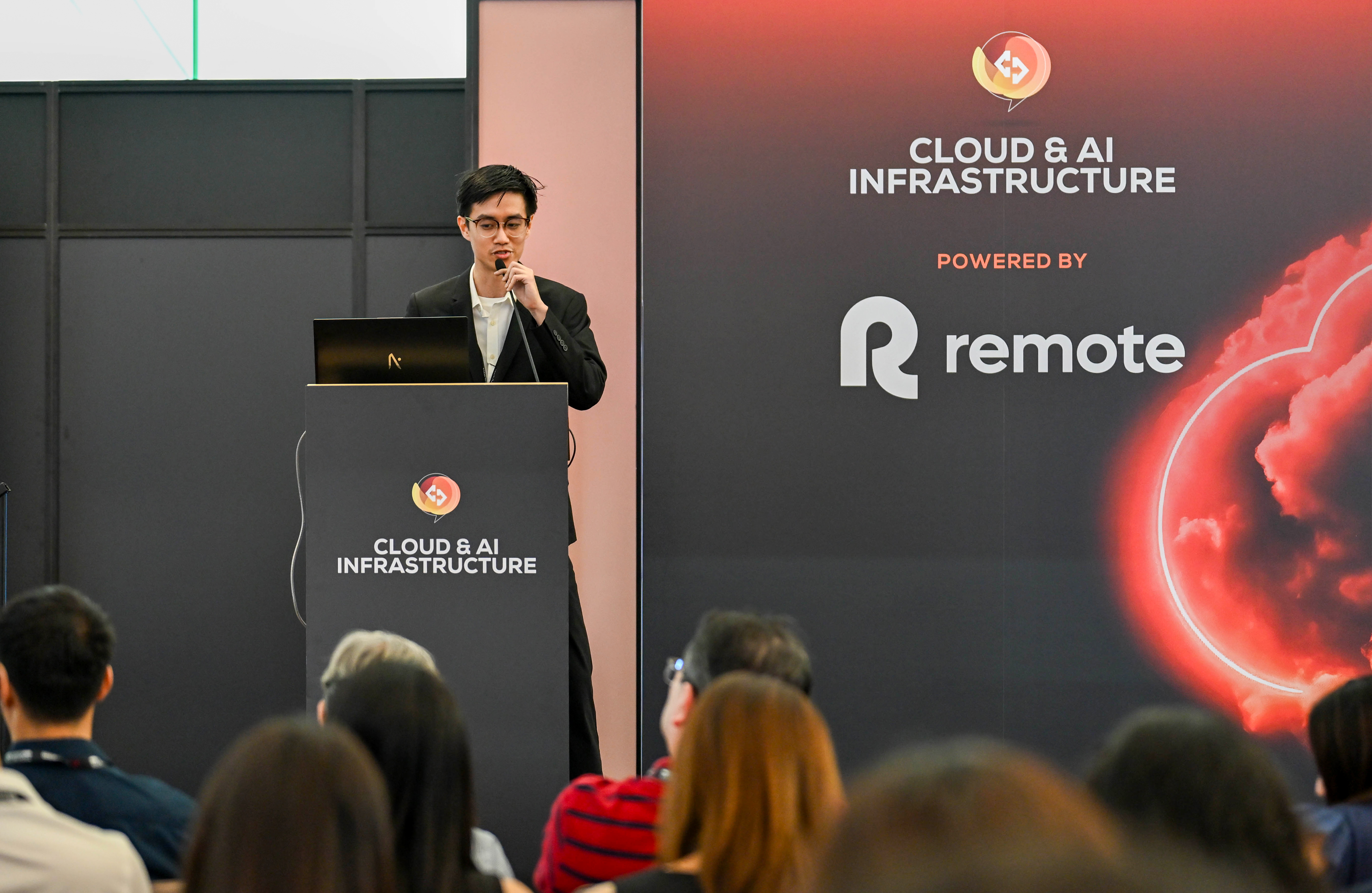 Attendees listening to Guang Liang’s sharing on AI Infrastructure
